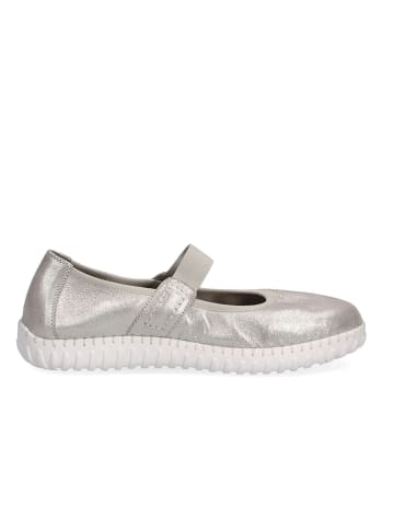 Caprice Leder-Spangenballerinas "Silvia" in Silber