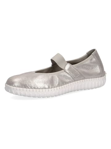 Caprice Leder-Spangenballerinas "Silvia" in Silber