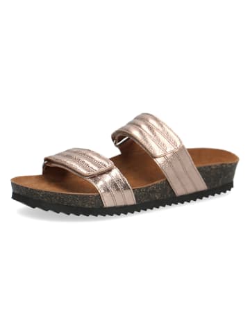 Caprice Leren slippers "Sunset" goudkleurig