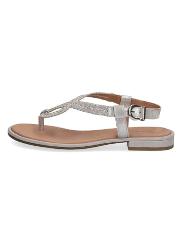 Caprice Leder-Sandalen "Monaco" in Silber