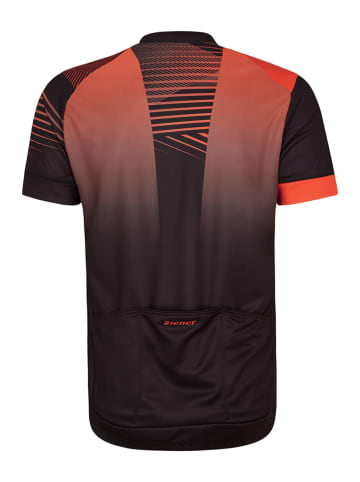 Ziener Koszulka kolarska "Noat" w kolorze czarno-pomarańczowym