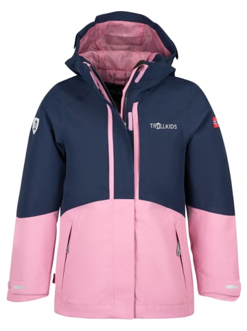 Trollkids 3-in1-functionele jas "Skanden" lichtroze/donkerblauw