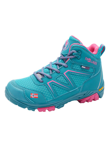 Trollkids Trekkingboots "Skarvan Hiker Mid" turquoise