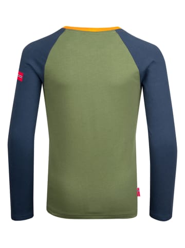 Trollkids Koszulka "Preikestolen" w kolorze khaki
