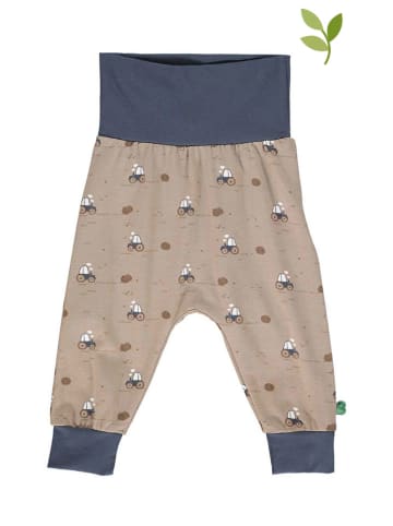 Fred´s World by GREEN COTTON Spodnie dresowe w kolorze beżowym ze wzorem