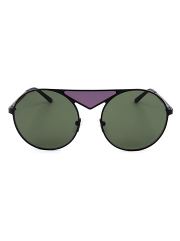 Karl Lagerfeld Męskie okulary przeciwsłoneczne w kolorze czarno-zielonym