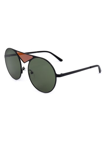 Karl Lagerfeld Męskie okulary przeciwsłoneczne w kolorze czarno-zielonym