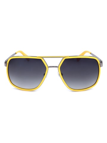 Guess Męskie okulary przeciwsłoneczne w kolorze czarno-żółto-szarym