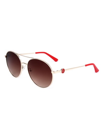 Guess Dameszonnebril goudkleurig-rood/bruin
