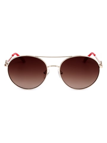 Guess Dameszonnebril goudkleurig-rood/bruin