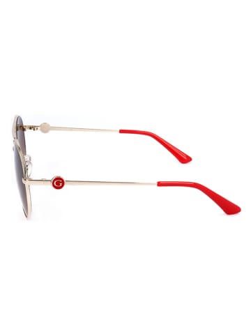 Guess Damen-Sonnenbrille in Gold-Rot/ Braun
