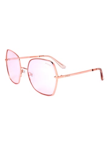 Guess Damskie okulary przeciwsłoneczne w kolorze jasnoróżowym