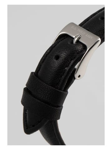 U.S. Polo Assn. Kwartshorloge zwart/zilverkleurig
