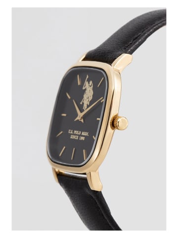 U.S. Polo Assn. Kwartshorloge zwart/goudkleurig