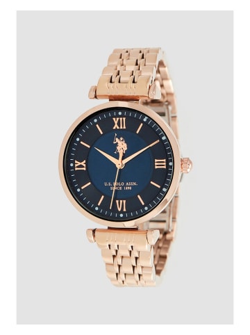 U.S. Polo Assn. Kwartshorloge roségoudkleurig/donkerblauw