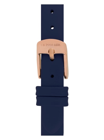 U.S. Polo Assn. Zegarek kwarcowy w kolorze różowozłoto-granatowym