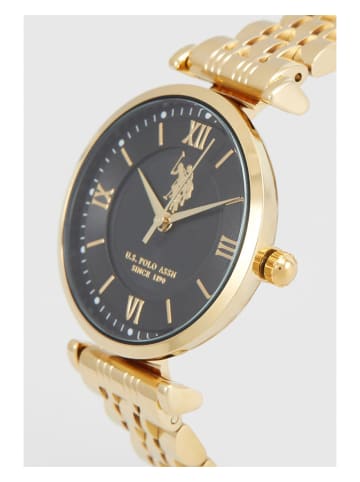U.S. Polo Assn. Zegarek kwarcowy w kolorze złoto-czarnym
