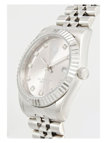 U.S. Polo Assn. Kwartshorloge zilverkleurig