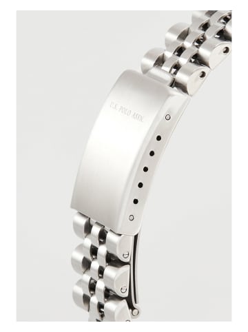 U.S. Polo Assn. Quarzuhr in Silber/ Schwarz