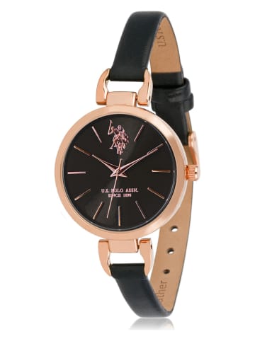 U.S. Polo Assn. Zegarek kwarcowy w kolorze różowozłoto-czarnym