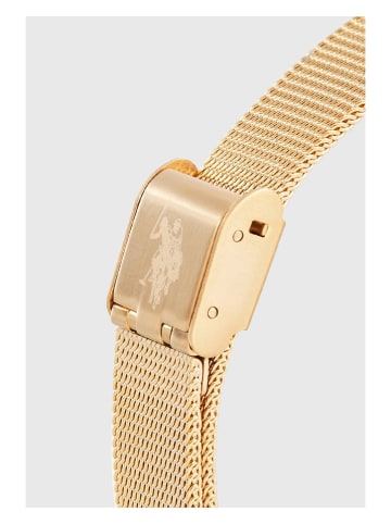 U.S. Polo Assn. Quarzuhr in Gold/ Weiß