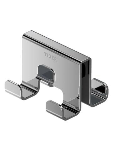Tiger Roestvrijstalen douchehaak - (B)7 x (H)5 x (D)5,6 cm