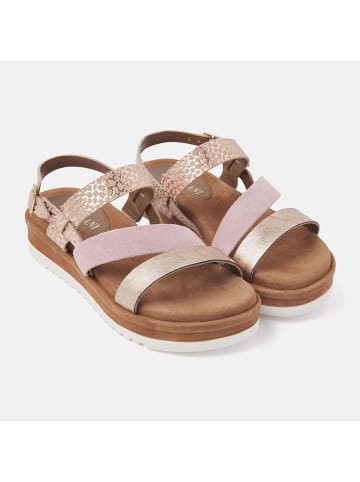 Lazamani Skórzane sandały w kolorze różowozłoto-jasnoróżowym