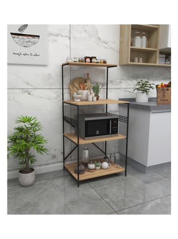 Scandinavia Concept Standregal "Anemon" in Hellbraun - (B)60 x (H)124 x (T)45 cm