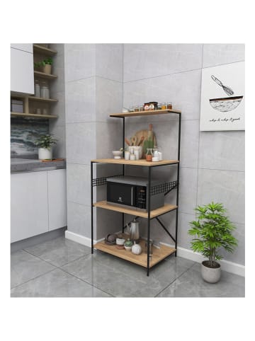 Scandinavia Concept Standregal "Anemon" in Hellbraun - (B)60 x (H)124 x (T)45 cm