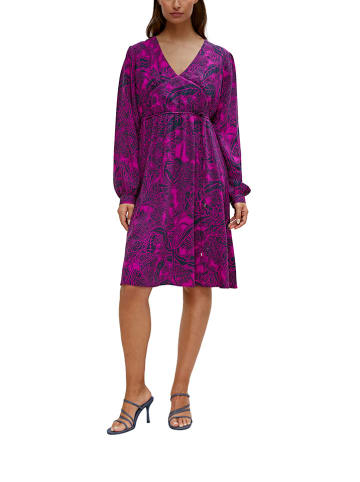Comma Sukienka w kolorze fioletowym ze wzorem