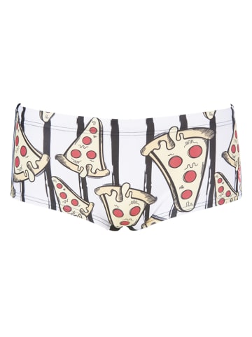 Arena Badehose "Pizza" in Schwarz/ Weiß