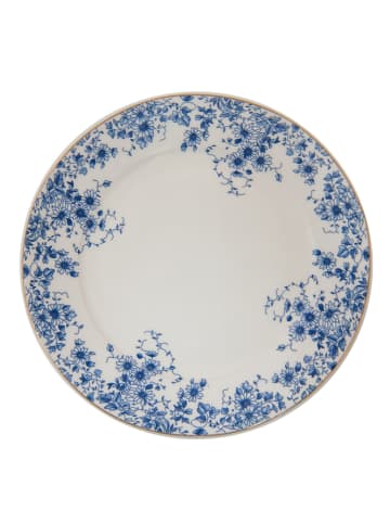 Clayre & Eef Dinerbord blauw/wit - Ø 26 cm