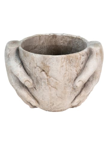 Clayre & Eef Doniczka ścienna w kolorze beżowym - 18 x 25 x 17 cm