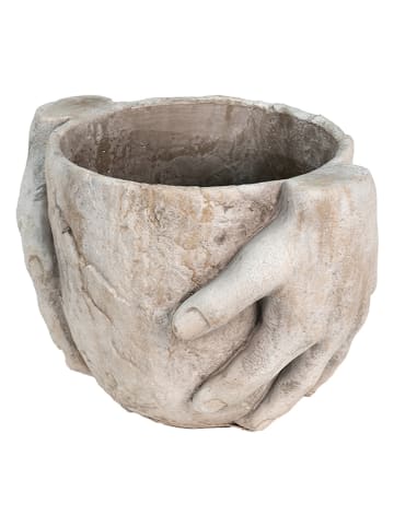 Clayre & Eef Doniczka ścienna w kolorze beżowym - 18 x 25 x 17 cm