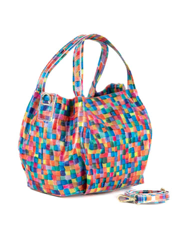 Mia Tomazzi Leder-Henkeltasche "Vittuone" in Bunt - (B)30 x (H)32 x (T)18 cm