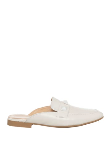 Formentini Leder-Pantoletten in Creme
