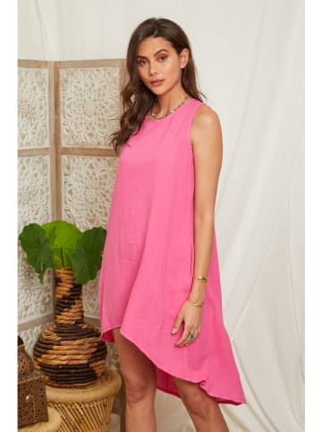 Lin Passion Leinen-Kleid in Pink