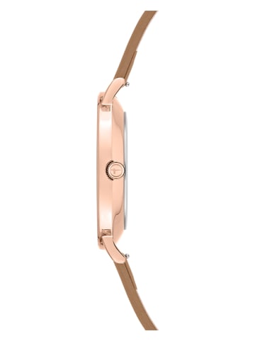 Tamaris Zegarek kwarcowy w kolorze różowozłoto-jasnobrązowo-białym