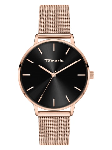 Tamaris Quarzuhr in Roségold/ Schwarz