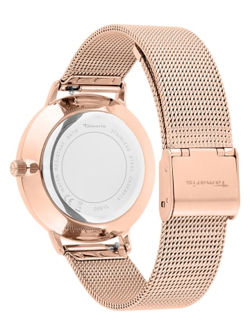 Tamaris Kwartshorloge roségoudkleurig/zwart