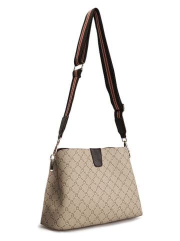 Lucky Bees Umhängetasche in Creme/ Braun - (B)33 x (H)20 x (T)12 cm