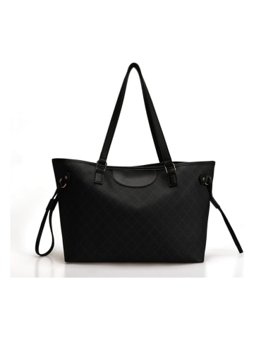 Lucky Bees Shopper in Schwarz/ Grau - (B)50 x (H)28 x (T)15 cm