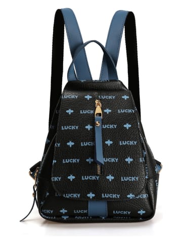 Lucky Bees Rucksack in Schwarz/ Dunkelblau - (B)30 x (H)35 x (T)13 cm