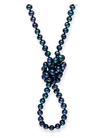 The Pacific Pearl Company Perlen-Halskette in Dunkelblau - (L)90 cm