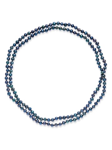 The Pacific Pearl Company Parelketting donkerblauw - (L)90 cm