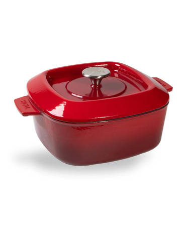 Woll 2-delige set: pan met deksel "Iron" rood - (L)24 x (B)24 cm