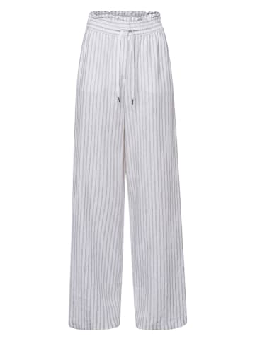 Marc Aurel Lniane spodnie w kolorze biało-szarym