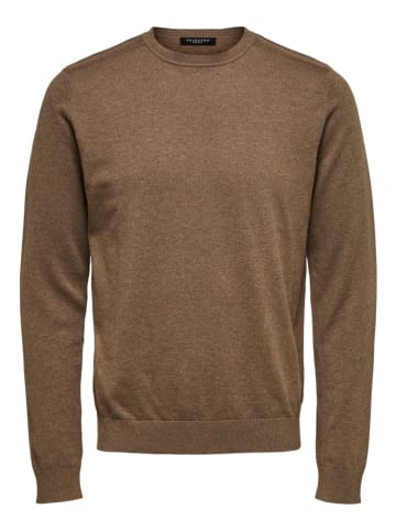 SELECTED HOMME Pullover "Berg" in Hellbraun