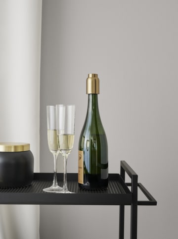 Stelton Vacuüm-flesafsluiter "Collar" goudkleurig - (B)4 x (H)6 x (D)4 cm