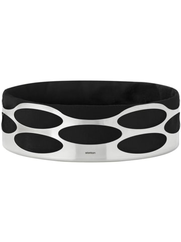 Stelton Brotkorb ''Embrace'' in Schwarz/ Silber - (H)7 x Ø 23 cm
